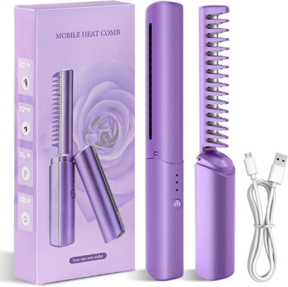 Portable Mini Hair Straightener Rechargeable Combo