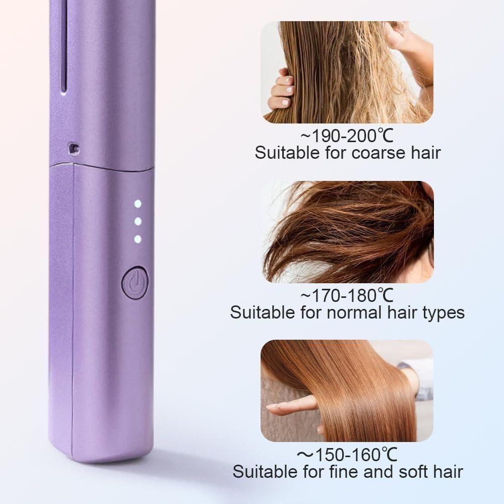Portable Mini Hair Straightener Rechargeable Combo