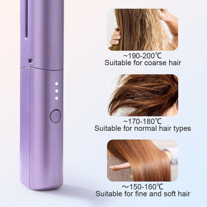 Portable Mini Hair Straightener Rechargeable Combo