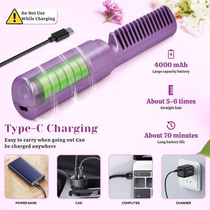 Portable Mini Hair Straightener Rechargeable Combo