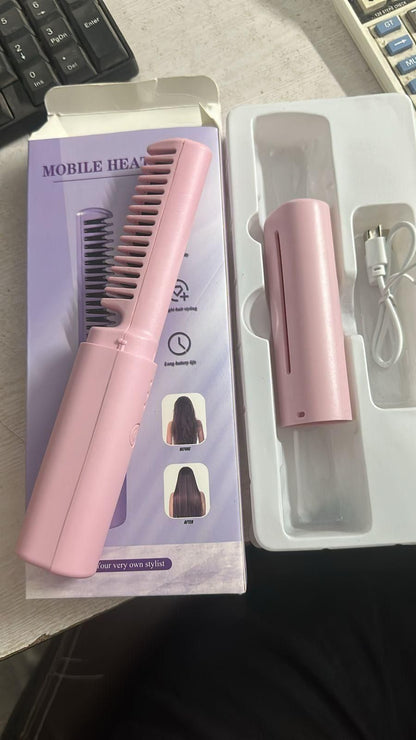Portable Mini Hair Straightener Rechargeable Combo