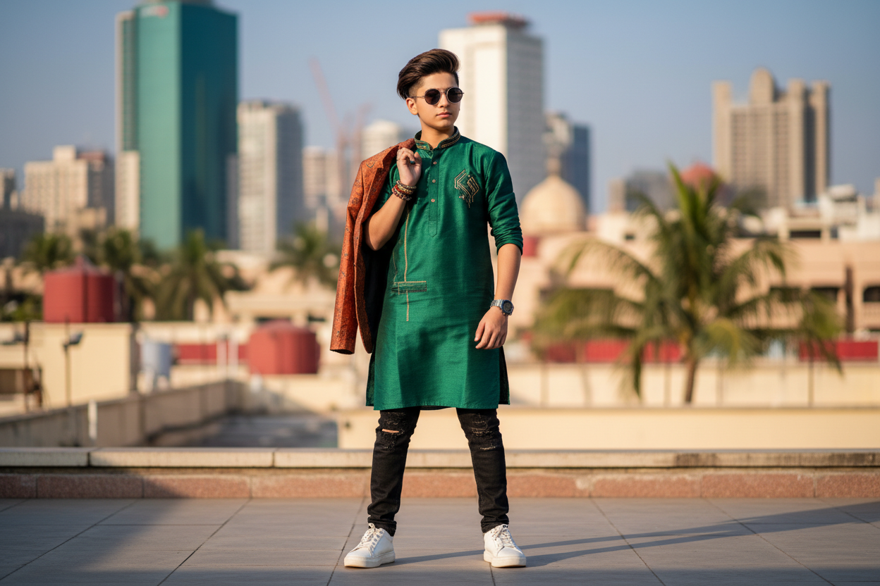an stylish india boy